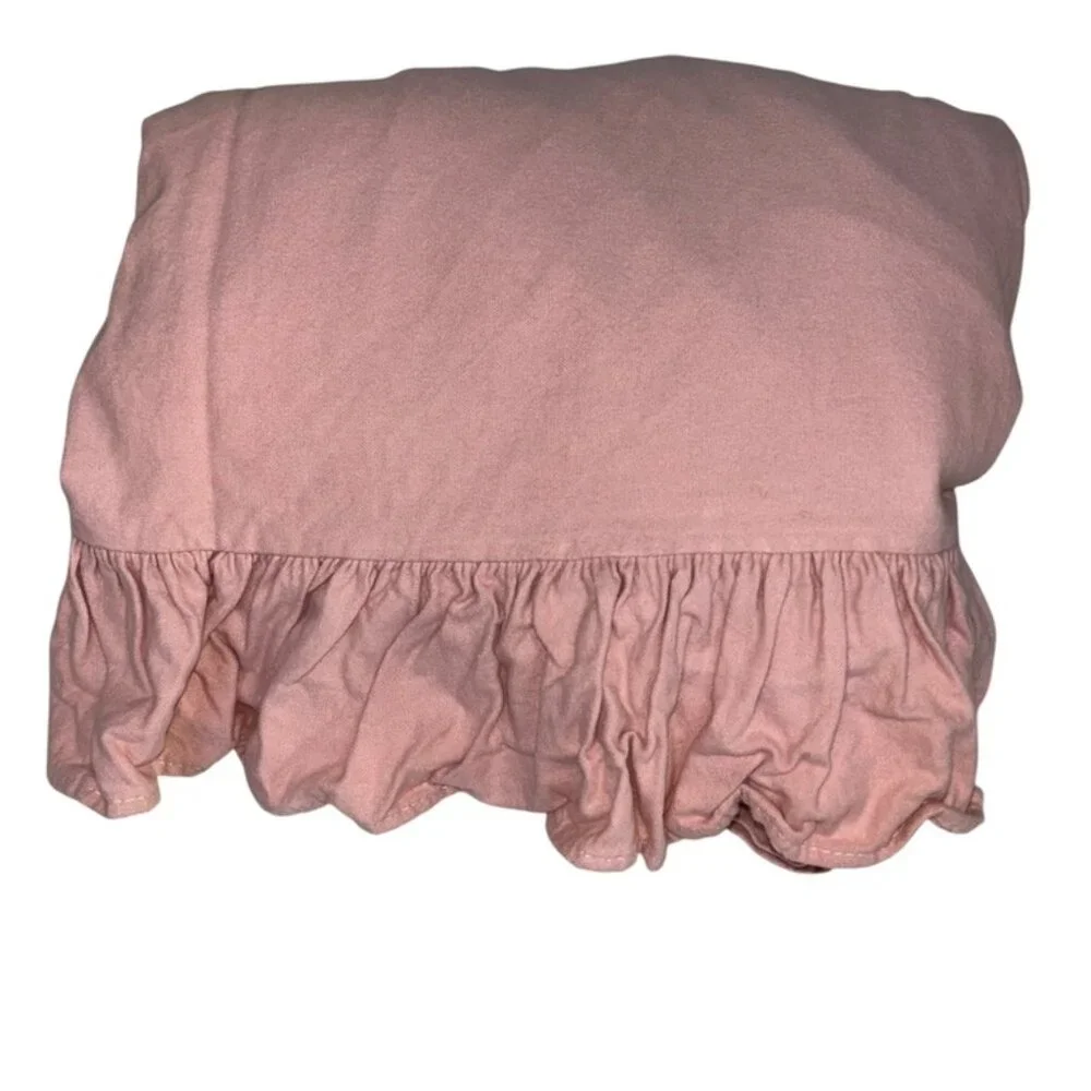 Simply Shabby Chic Rachel Aswell Vintage Dusty Rose Flannel Flat Sheet Queen RAR